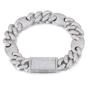 13mm Iced Mariner Cuban Link Bracelet - Different Drips