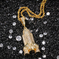 Thumbnail for Iced Rocket Ship Pendant - Different Drips