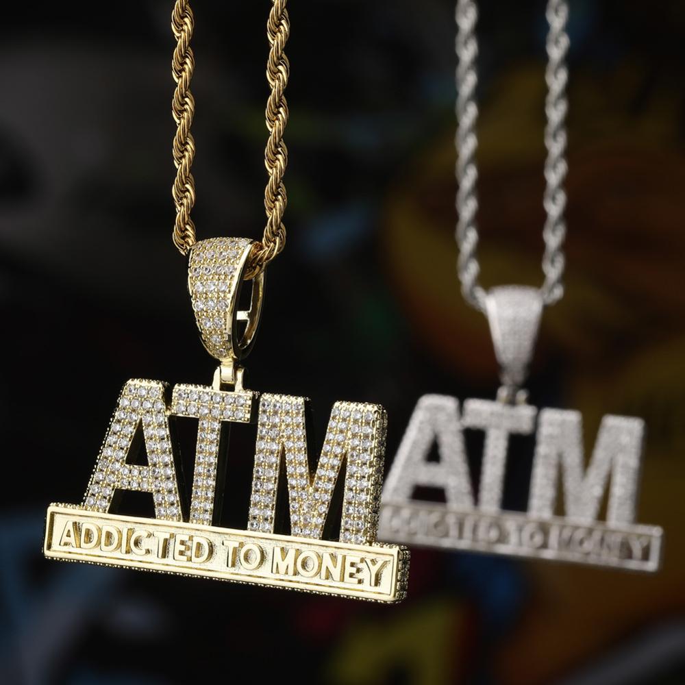 ATM Addicted to Money Iced Out Pendant - Different Drips