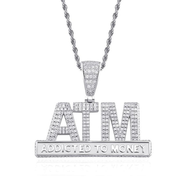 ATM Addicted to Money Iced Out Pendant - Different Drips