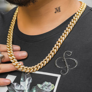 12mm Iced Out Miami Cuban Link Chain - Different Drips