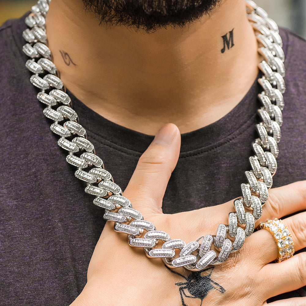 19mm Baguette Cuban Link chain - Different Drips