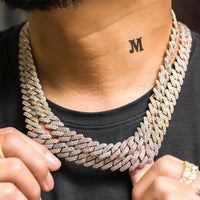 Thumbnail for 12mm Two-Tone Prong Cuban Link Choker - Different Drips