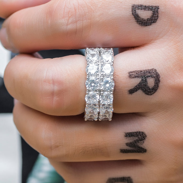 Double Row Eternity Ring - Different Drips