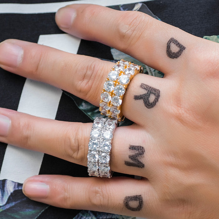 Double Row Eternity Ring - Different Drips