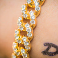 Thumbnail for 10mm Round Cut Cuban Link Bracelet - Different Drips