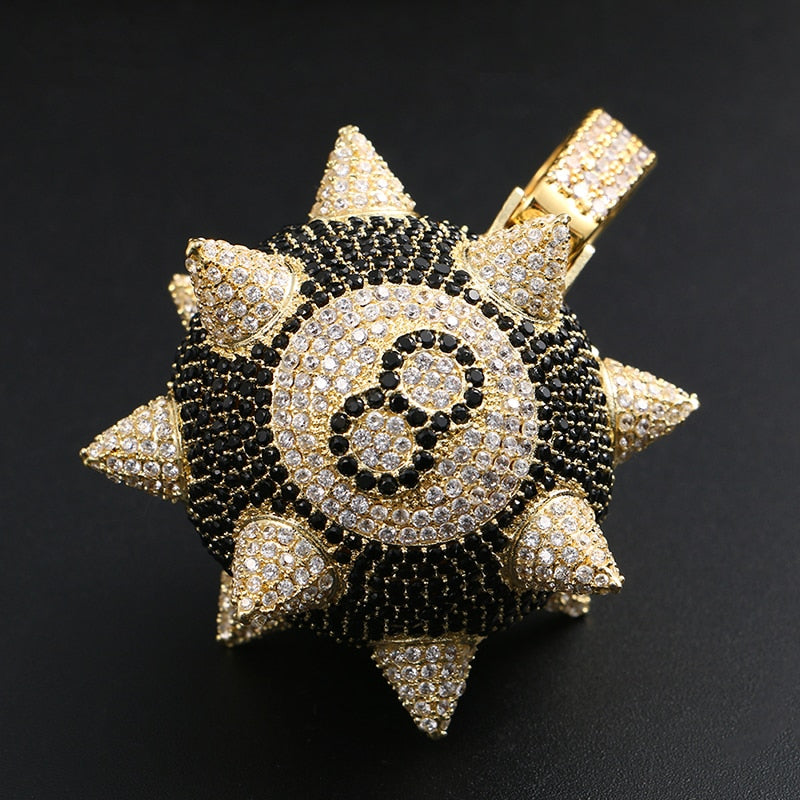 Iced Spiked 8 Ball Pendant - Different Drips