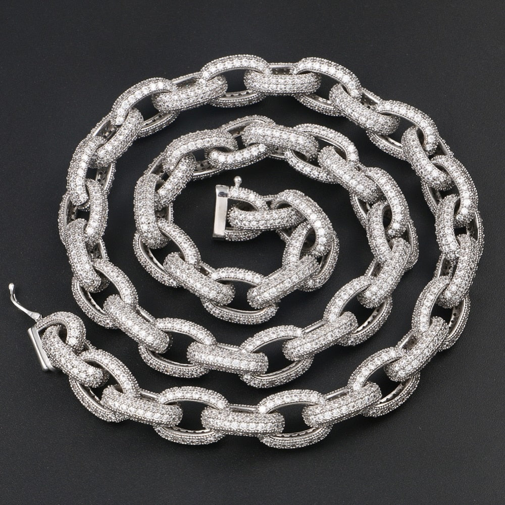 10mm Iced Out Rolo Chain - Different Drips