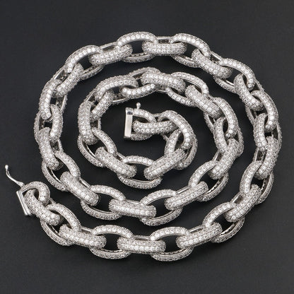 10mm Iced Out Rolo Chain - Different Drips