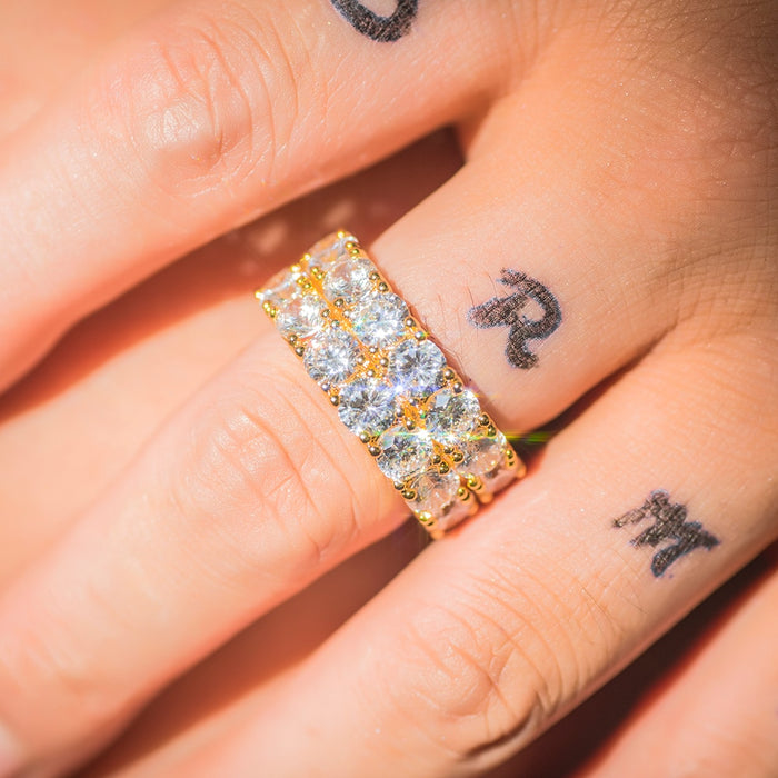 Double Row Eternity Ring - Different Drips