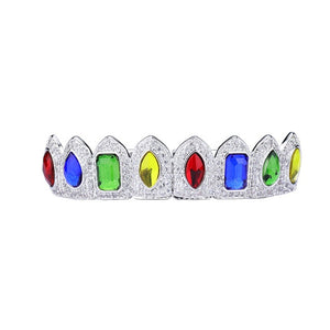 Gem Stationed Iced Pave Grillz - Different Drips