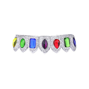 Gem Stationed Iced Pave Grillz - Different Drips