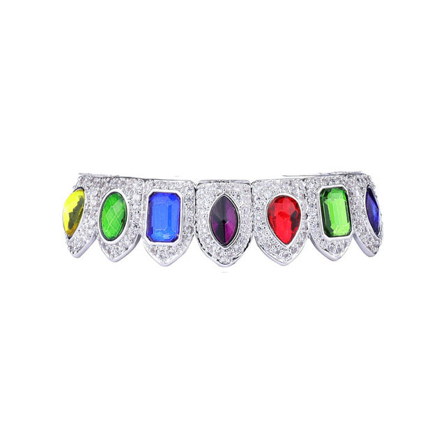 Gem Stationed Iced Pave Grillz - Different Drips
