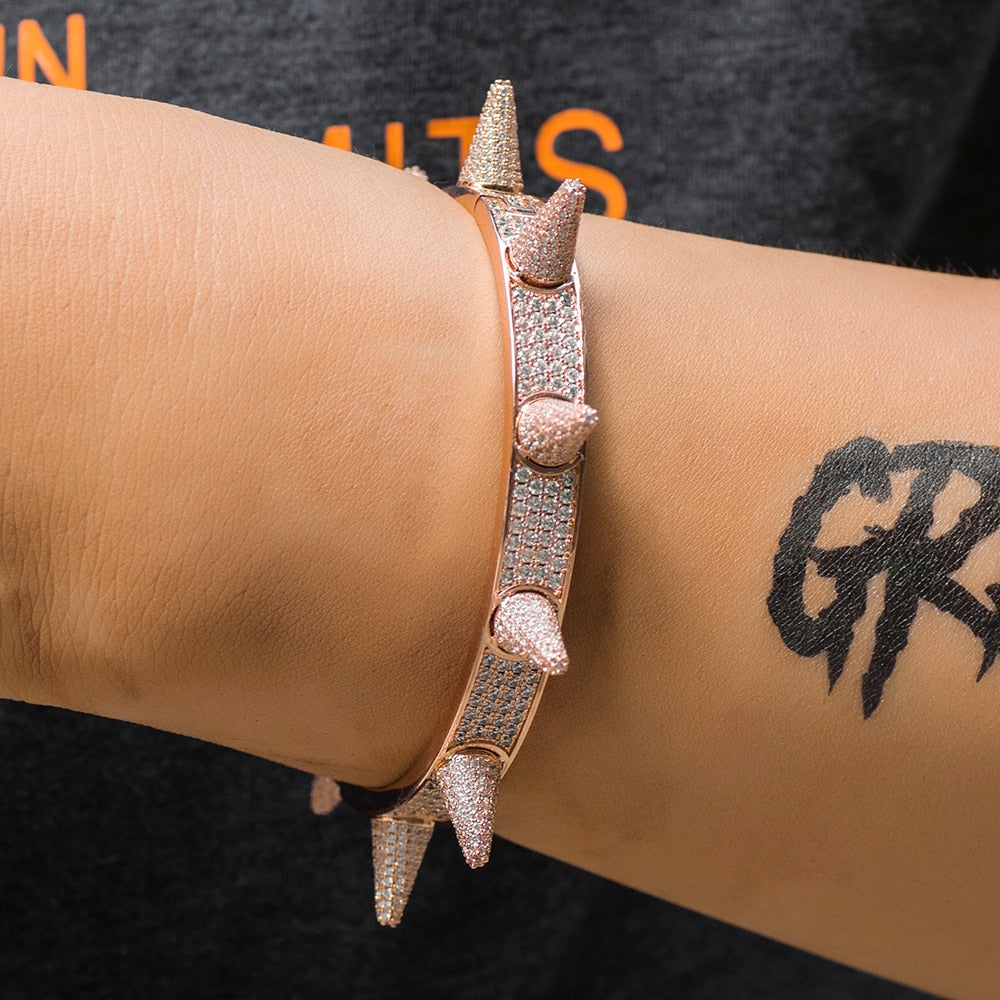 Premium Iced Out Spiked Bracelet – Different Drips