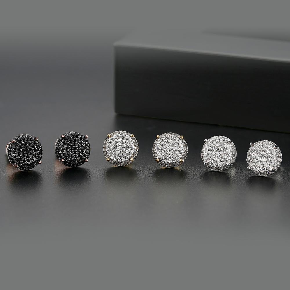 10mm Round Cut Stud Earrings - Different Drips