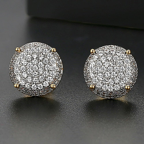 10mm Round Cut Stud Earrings - Different Drips