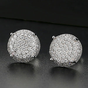 10mm Round Cut Stud Earrings - Different Drips