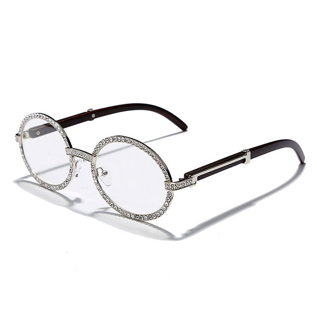 Iced Oval Shaped Glasses - Different Drips
