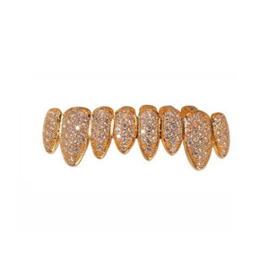 Iced Out Yellow Gold/White Gold Grillz - Different Drips