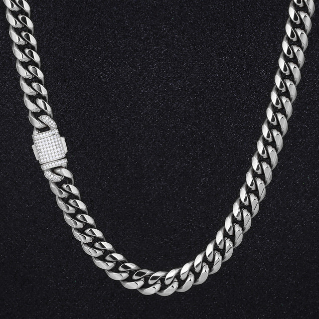 6-14mm Miami Cuban Link Chain Iced Clasp - Different Drips