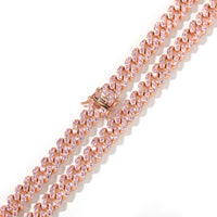 Thumbnail for 9mm Iced Out Rose Gold Cuban Chain - Different Drips