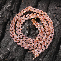 Thumbnail for 9mm Iced Out Rose Gold Cuban Chain - Different Drips