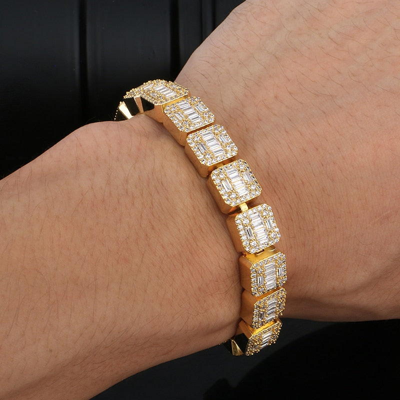 14K Rose Gold Baguette Diamonds Bracelet - OMI Jewelry