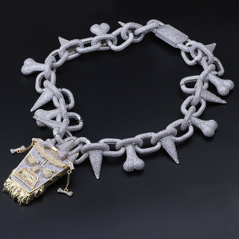 Iced Out Tiki Head Chain - Different Drips