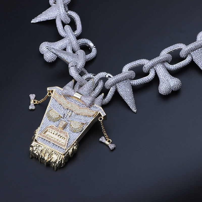 Iced Out Tiki Head Chain - Different Drips