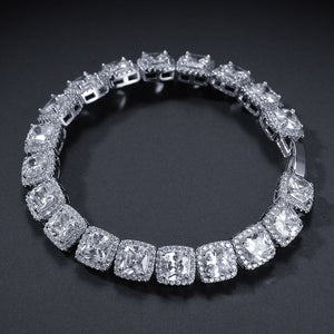 12mm Glacier Clustered Tennis Bracelet - Different Drips