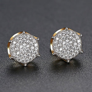 9MM Micro Pave Diamonds Stud Earrings - Different Drips