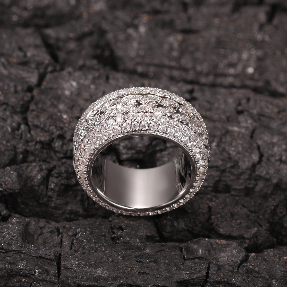 Iced Cuban Rotatable Ring - Different Drips