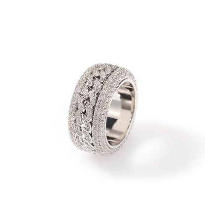 Iced Cuban Rotatable Ring - Different Drips