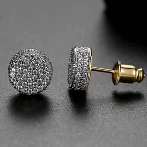 9MM Round Cut Stud Earrings - Different Drips