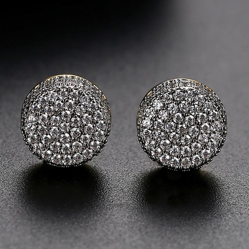 9MM Round Cut Stud Earrings - Different Drips
