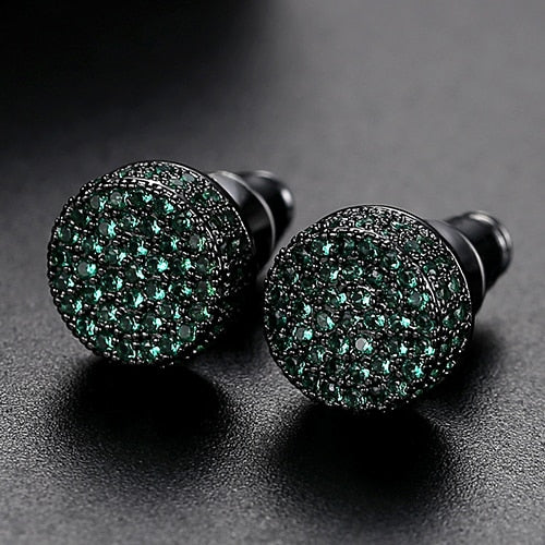 9MM Round Cut Stud Earrings - Different Drips