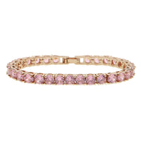 Thumbnail for 5mm Iced Rose Gold Tennis Bracelet - Different Drips