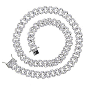 Women's 9mm Diamond Cuban Necklace - Different Drips