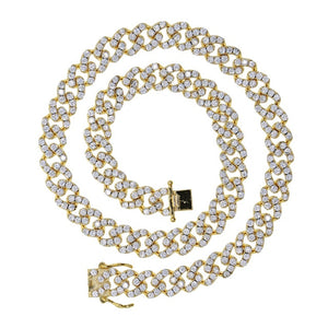 Women's 9mm Diamond Cuban Necklace - Different Drips