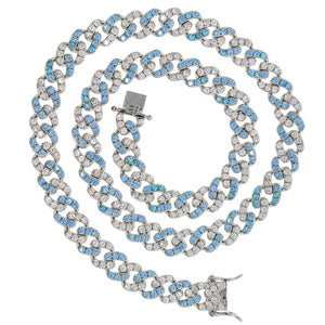 Women's 9mm Diamond Cuban Necklace - Different Drips