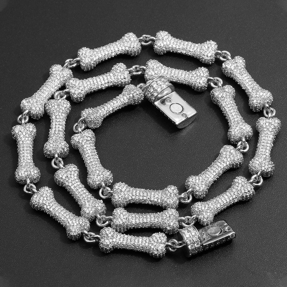 8mm Iced Bone Link Chain - Different Drips