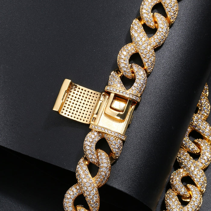 15mm Iced Out Infinity Link Chain - Different Drips