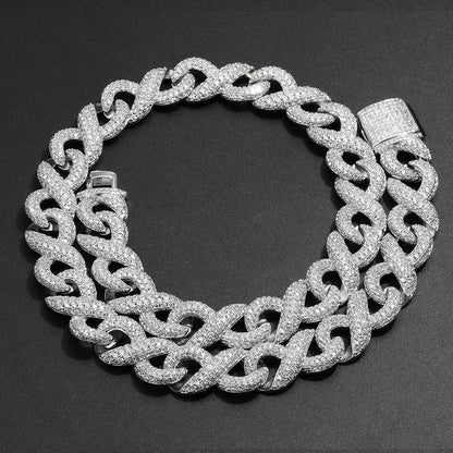15mm Iced Out Infinity Link Chain - Different Drips