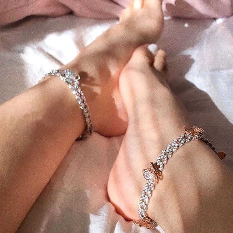 Women's 10mm Butterfly Anklet - Different Drips
