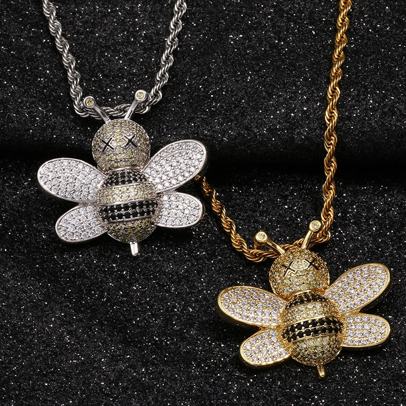 Iced Bee Pendant - Different Drips