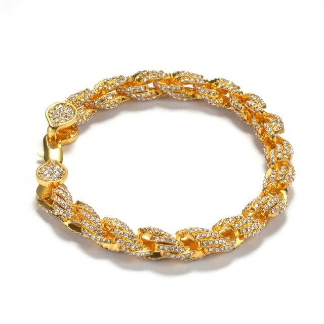 Bracciale Tennis in Oro e Argento 925 con Diamanti Rose - FANCS•V Bracciale Tennis in Oro e Argento 925 con Diamanti Rose - FANCS•V