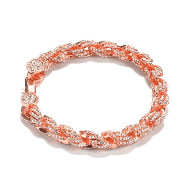 8mm Iced Out Rope Bracelet - Different Drips