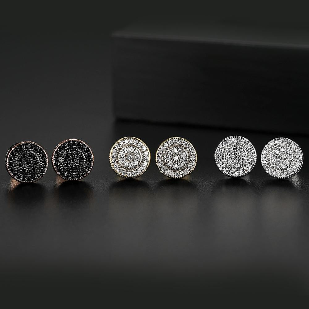 Classic Round Cut Stud Earrings - Different Drips