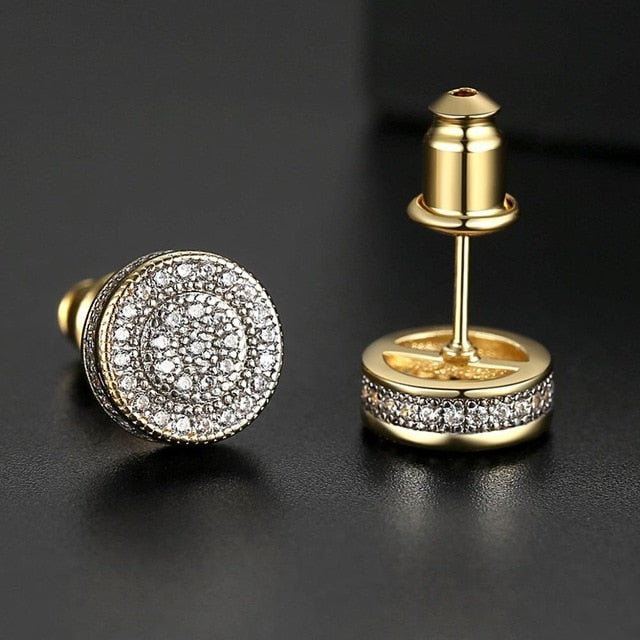 Classic Round Cut Stud Earrings - Different Drips