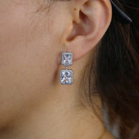 Thumbnail for Women's Baguette Square Earrings - Different Drips